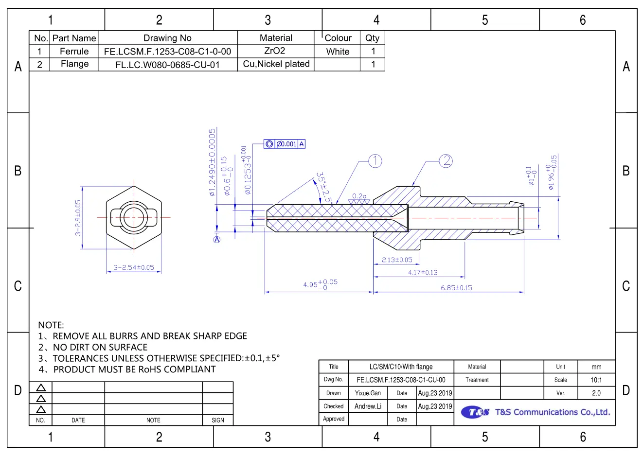 LC/MM With Flange